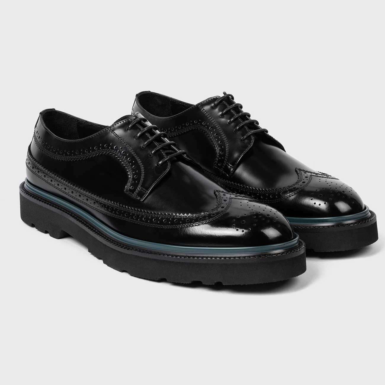 Zapatos negros brogue 'count' paul smith